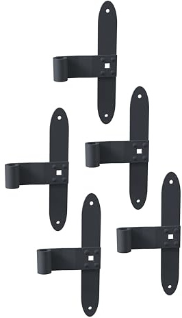 Alberts 841478 Fensterladen-Mittelband | gerade, Abschluss abgerundet | Stahl,verzinkt, graphitgrau kunststoffbeschichtet | Rolle Ø13 mm | Größe 200 x 30 mm | 5er Set