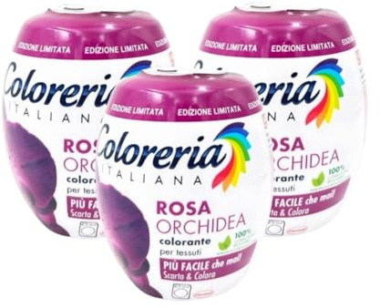 Colorante Per Tessuti In Lavatrice Rosa Orchidea Formula Tutto In 1 Edizione Limitata 350 Gr (3 Unità)