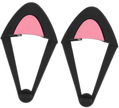BELLIFFY Silicone Cat Ear Headphone Ornaments Headset Decorating Accessories for Over-ear Headphones Cute Style for Girls and Boys Black Pair