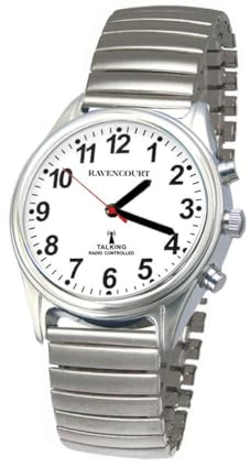 Ravencourt Living Talking Watch, Leather Strap | Talking Watch, For The Blind and Visually Impaired, Radio-Controlled For Ease And Accuracy, English Voice