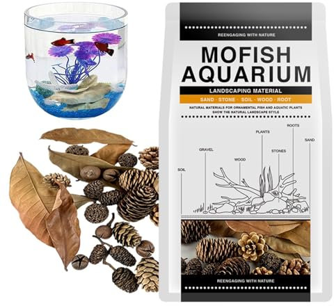 Aquariums Botanicals - Aquarium Erlenzapfen | Unterer Teil des natürlichen Aquariums | Aquariumdekorationen und -zubehör, multifunktionale Garnelen und Aquarien, Pflanzenstoffe für Süß- und Schwarzwas