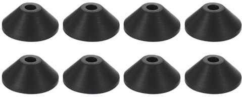 sourcing map 8Pcs Rubber Washers, M6 Rubber Conical Non-Silp Gaskets Leakage Prevent Kit for Toilet Tank to Bowl Bolts and Toilet Repairing, Black