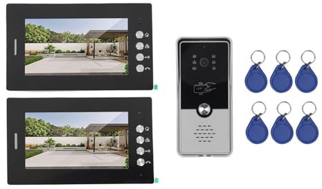 WIRED Video Door Entry System, Video -Intercom -Telephone KIT 7 Inch HD Display DISISS IDEAS IDEASIFITIONS PROMEST STALTED TOMICATIONS SEARESSATIONS FOR Sicherheit At Home (UK Plug)