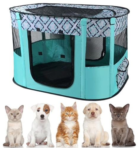 Enclos pour chiots - 110 x 85 x 58 cm - Enclos pour chiens, chats, lapins et petits animaux - Intérieur et extérieur