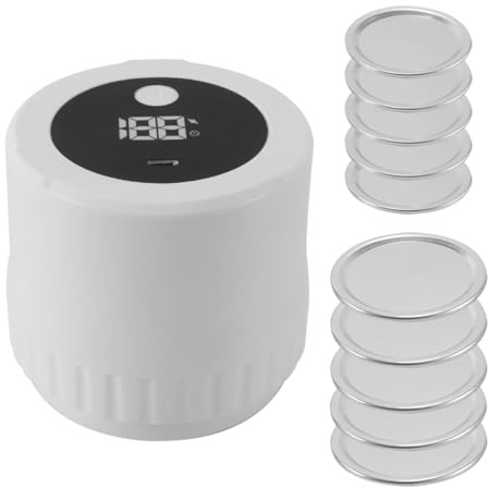 ACOLY Mason Jar Vacuum Sealer (Cordless) – With Can Opener, Lids & Labels, For Food Savers & Lovers