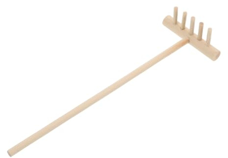 BAZEITFLOW Mini Râteau Zen Naturel Dents pour Jardin de Accessoire Élégant et Pratique pour Décoration de Bureau et Jardin Zen