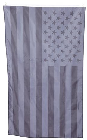 Housoutil Bandiera Usa Nera in Poliestere 90X150 CM Decorazione da Esterno per Giardino e Cortile Bandiera Americana Creativa Resistente e Durevole
