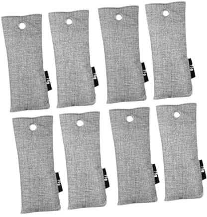 IOIUSKKU 8 pezzi Deodoranti al carbone di bambù Potenti eliminatori di odori per la casa, l'auto e l'armadio Freschezza Purificante dell'aria Auto