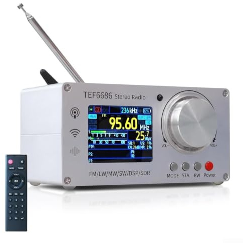 Receptor de radio FM AM TEF6686, radio digital de onda corta de alta sensibilidad de banda completa para radiodifusión, aviación, escucha de radio aficionada
