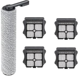 Ersättningsvalsborste och filtertillbehör，Kompatibel med Tineco Floor ONE S5, S5 Pro 2, S5 Pro, S5 Smart våt- och torrdammsugare, tvättbar reservdelssats