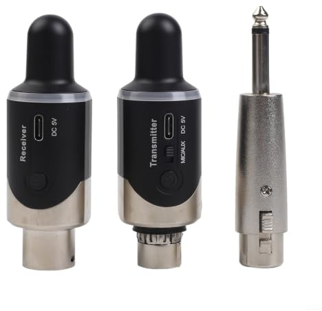 SMZhomeone UHF Système de micro sans fil XLR pour appareil photo – Portée de 50 m avec suppression du bruit et rechargeable