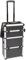Perel Mallette à outils vide, mallette rigide trolley, valise rangement, valise outils vide, poignée télescopique, 3 compartiments, verrouillage par clé, 2 clés, aluminium, noir, 370 x 225 x 670 mm