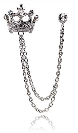 Brooches Pin for Men Shirts Collar Chain Brooch Pin Lapel Stick