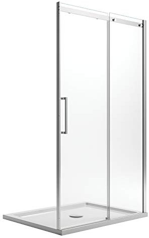 Porta Doccia 130CM H200 Vetro Trasparente 8mm Versione Destra con Easy-Clean mod. Prime