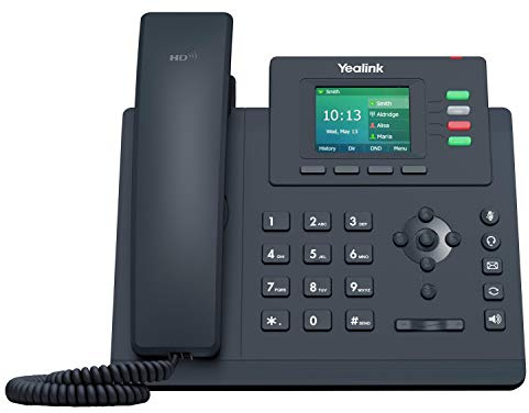 Yealink T33G IP-Telefon, 4 VoIP-Konten, 2,4 Zoll Farbdisplay, Dual-Port Gigabit Ethernet, 802.3af PoE, Netzteil Nicht enthalten (SIP-T33G)