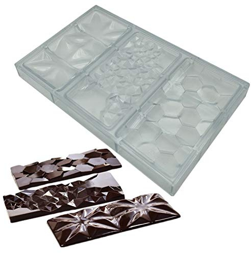 3-in-1-Schokoladenform aus Polycarbonat, groß, zum Auseinanderbrechen