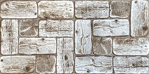 4m² 3D PVC Paneele Holz Optik 10 Stück, Wandpaneele Wandverkleidung Decke Deckenpaneele PVC-Verkleidung Wandtatto Fliesen Imitat
