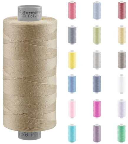Nähmit - Gütermann PERMA -120 Nähgarn + GRATIS FARBKARTE 120er 1000m Rolle Polyester Nähmaschinengarn für Haushalts & Industrie Nähmaschine Qualitäts Nähgarn - A06-45976
