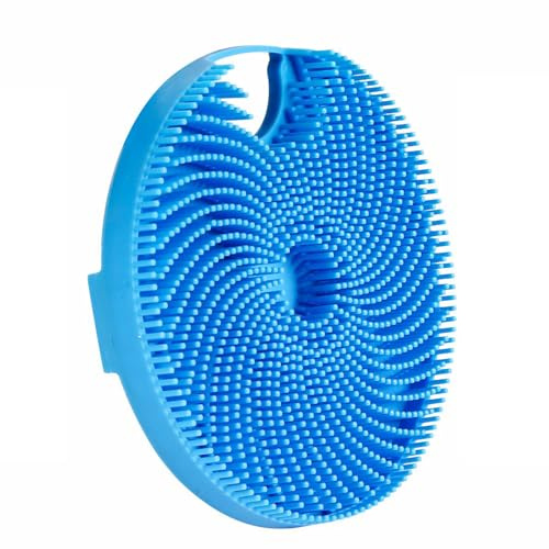 HIEERBUS Esponja corporal de silicona, exfoliante suave en la ducha, esponja de lufa de silicona con cerdas fáciles de hacer espuma, larga duración y más higiénico que la lufa de ducha tradicional, 1