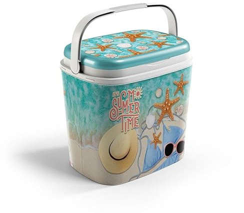 URBNLIVING 27L Large Portable Insulated Outdoor Camping Travel Cooler Box With Handle Perfect for Camping and Travel, Keeping Your Drinks Cold and Refreshing
