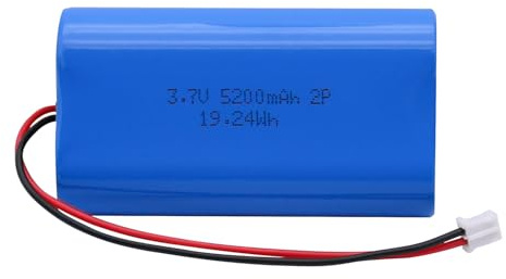 3.7 V 5200 mAh rechargeable batteries lithium-ion battery with PH2.0/2P connection, please check the polarity of the device and plug before purchase