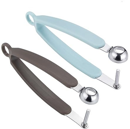 WATIIFUFU 2pezzi Snocciolatore Ciliegie in Acciaio Resistente Strumento Compatto per Rimozione Veloce del Nocciolo Corettore Frutta per Cucina Design Ergonomico Lake