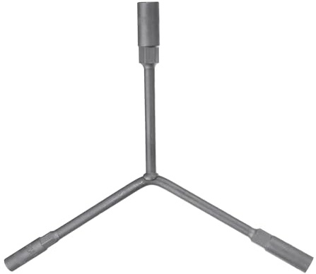sourcing map Y-Shaped 3 Way Socket Wrench 8mm 10mm 12mm Long Arm Y-Type 6-Point Hexagon Spanner Hex Wrench Torque Spanner Socket for Car Motorcycle Repair Hardware Tools, Grey