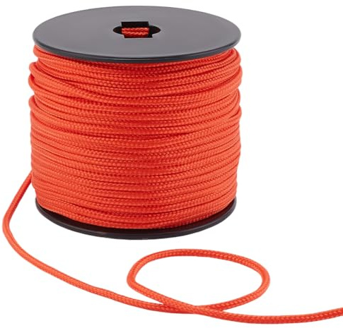 PH PandaHall 3mm Orange Nylon Rope 50m Blinds String Wind Chime Cord Braided Lift Shade Cord for Wall Hangers Bags Camping Outdoor Activities Lanyards
