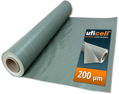 uficell Aqua-Stopp Baufolie, Estrichfolie, PE-Folie, Dampfsperre - 0,2 mm Stark - unter Laminat-/Parkettböden bei erhöhter Restfeuchte bzw. Einsatz einer Warmwasser Fußbodenheizung (50 m² (25 x 2))