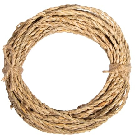 Rayher Seegras-Seil, gedreht, 4 mm ø, Bündel 10 m, Natur, Naturfaser-Seil, Seegras-Schnur, Natur-Seil, flechten, Wickeln, dekorieren, 41012000