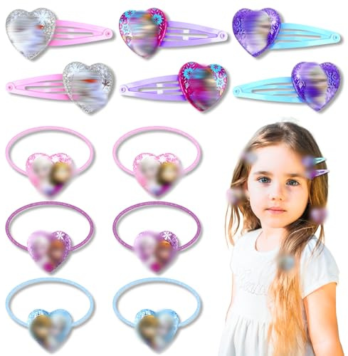 Haarspangen Mädchen, 12 Stück Haarschmuck Mädchen Set, Haarclips Mit Elastische Haarring Cartoon Mouse Geburtstagsdeko Kinder Haarschleifen Haarnadeln Geschenke Hair Clip Accessoires For The Girls