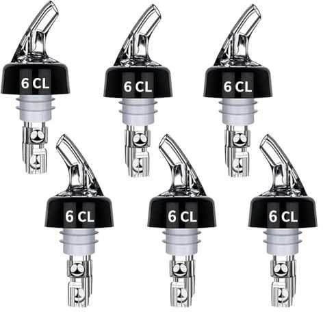 Mtlhbcg 6 vertedores de botellas de 6 cl, dosificadores para bebidas alcohólicas, dosificadores para botellas para cócteles, vertedor automático de botellas de medición de plástico, para vino