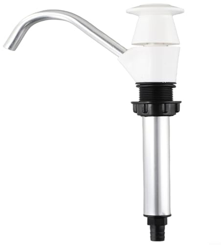 Hand Water Pump, for Caravan Sink Water Hand Pump, Tap Camping Trailer for Motorhome 275mm Length Self-Priming for ON-Demand Water for Access for Camping Trailer Sink Tap for Motorhome Boat(White)