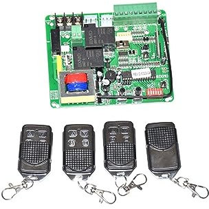 Abridor de puerta corredera, placa de circuito de Motor, controlador de tarjeta, placa base PCB con Control remoto,Protección completa(1 remote control kit)