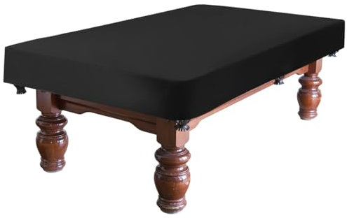 Funabridge Waterproof 8Ft Pool Table Cover, Heavy Duty Oxford Cloth Billiard Table Protector, Black, For Snooker & Air Hockey Tables