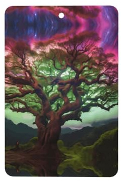 Phayah 4 Pz Deodoranti per Auto Appeso Albero Etereo Modello Lavanda Profumo Compresse di Lunga Durata Profumo Profumato Carta Rettangolo