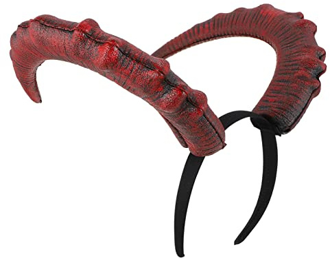 Toyvian Horns Devil Headband Big: Women Halloween Horn Hair Hoop, Dark Horns Headband, Carnival Headdress Prop for