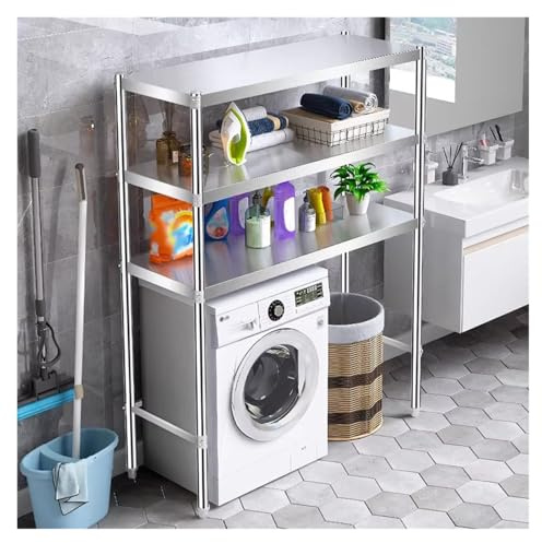 ZCXMNL Étagère De Rangement Au-Dessus De La Laveuse Et De La Sécheuse, Support Empilable for Laveuse Et Sécheuse, Support De Sécheuse Réglable, Étagère Debout(100x35x180cm)