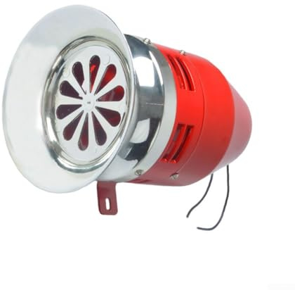 Sirène extérieure 220 V 60 W 110 dB - Sirène d'alarme sonore industrielle puissante, avec cadre en aluminium robuste et protection pour plus de sécurité
