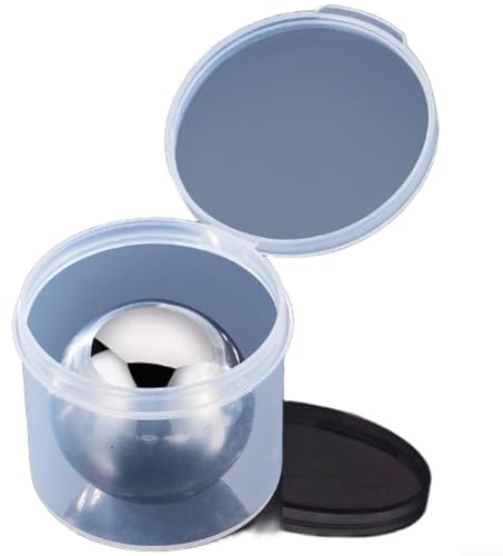 Cubos de hielo de acero inoxidable, piedras de enfriamiento reutilizables de metal 304 para jugo de cerveza de whisky, redondo de 55 mm, juego plateado