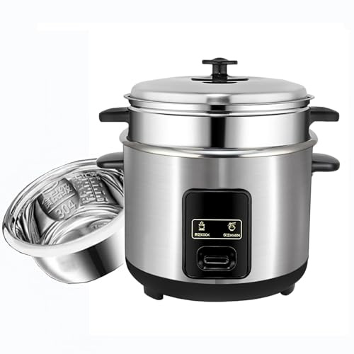 Arrocera Y Vaporera Multifuncional De 2 litros, Olla Interior De Acero Inoxidable 04 con Función para Mantener Caliente, Incluye Espátula Y Taza Medidora, Arrocera Eléctrica para 1-4 Personas.