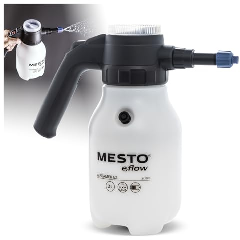 MESTO e.FOAMER E2 Akku-Schaumsprüher 2 L | Elektrischer Schaumsprüher für Auto & Reinigung | Foam Sprayer 1,5 Bar | Schaum Sprühflasche für leicht alkalische Flüssigkeiten & Laugen | inkl. USB-C Kabel