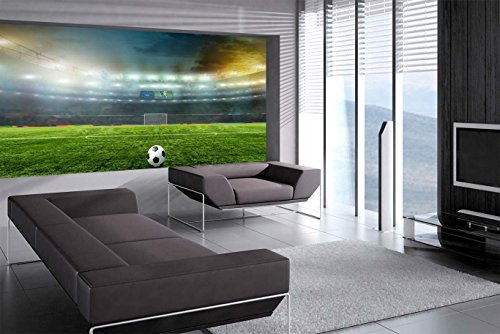 Oedim Fotomural Vinilo Pared Campo de Fútbol 350x250cm | Ideal para la decoración de comedores, Salones, Habitaciones | Mural Económico y Original