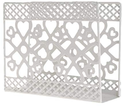 ZIRAN Serviette en Métal Serviette Titulaire Distributeur Papier Porte-Mouchoirs Home Party Table Décor Papier Porte-Serviettes Blanc