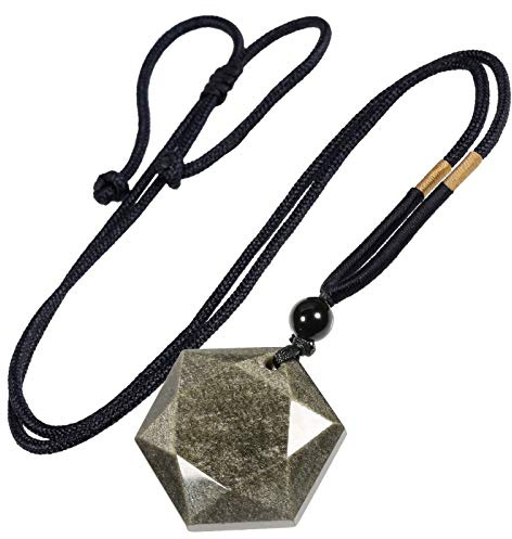 KYEYGWO Unisex Davidstern-Anhänger mit Verstellbar Nylonseil, David Stern Halskette Hexagramm Edelstein Kettenanhänger Reiki Schmuck für Amulett, Heilung, Religiöser