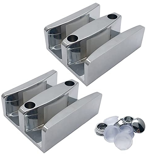 60mm x 50mm Glass Shower Door Bottom Guide (2Pcs) for Frameless Sliding Shower Door