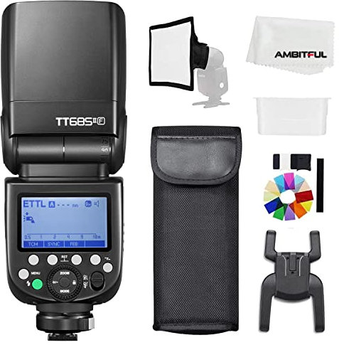 Godox TT685IIF 1/8000s HSS GN Speedlite Flash TTL TCM efficient Conversion Function Built-in Godox 2,4G X System Receiver(TT685IIF for Fuji)