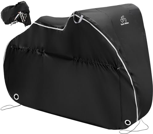 TeamObsidian Bike Cover - Outdoor Bike Storage, Bicycle Transportation or Travel Covers - Waterproof eBike Protection - For 1 to 3 Bikes - Heavy Duty Ripstop 600D Oxford Material
