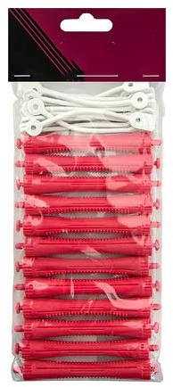 GLAMSA 12 perming rods – Curling hairdressing – DIY tool for hair styling – Hair curling with zero heat damage – Ideal for home or salon use – (Orange Red 9MM)