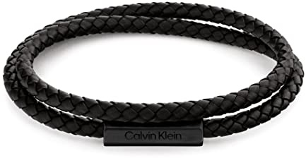 Calvin Klein Doppelt gewickeltes Lederarmband für Herren Kollektion LATCH